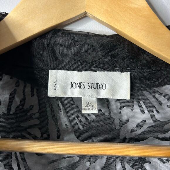 Jones Studio Sheer Lace Open Front Jacket Women’s 3X Black Whimsigoth Witchy - Picture 4 of 6